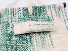 Load image into Gallery viewer, Dollhouse Miniature ~ ½&quot; Scale, Green and Beige Hammock with Pillow
