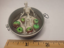 Load image into Gallery viewer, Skeleton Bobbing for Apples in Galvanized Tub
