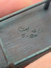 Load image into Gallery viewer, Dollhouse Miniature ~ 1:24 Scale, IGMA George Hoffman Blue Painted Wooden Bench
