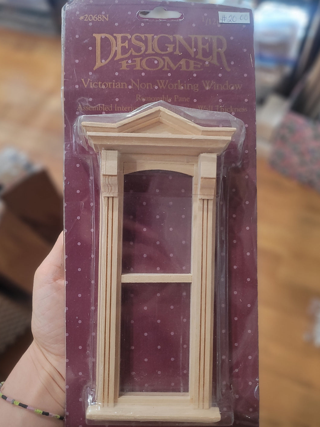 Dollhouse Miniature ~ 1:12 Scale, Victorian Non-Working Window by Designer Home #2068N