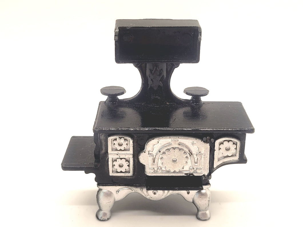 Dollhouse Miniature ~ 1:24 Scale, Metal Wood Burning Stove - Drawers Not Functional