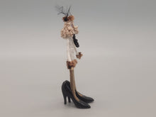 Load image into Gallery viewer, Doll with Beige Dress in Ladies Shoes - by Cheryl Warder
