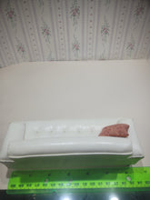 Load image into Gallery viewer, Bespaq 3 Piece White Leather Sofa Set with Two Chairs Couch Living Room Pre Owned Art Deco Modern
