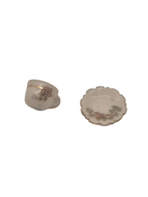 Load image into Gallery viewer, Nancy Duden – Porcelain Strawberry Vine Pattern Teapot w/ Cup and Saucer Set
