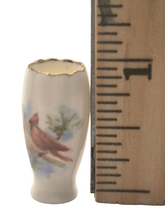 Load image into Gallery viewer, Niglo – Handpainted Birds on Vase with Golden Trim
