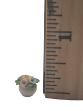 Load image into Gallery viewer, Anne Daulton – Small Porcelain Multi-Colored Flower Bouqet in White Pot
