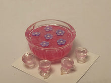 Load image into Gallery viewer, Flower Fruit Punch Bowl with 8 Glasses
