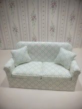 Load image into Gallery viewer, 2pc White &amp; Blue Polka Dot with Pillows
