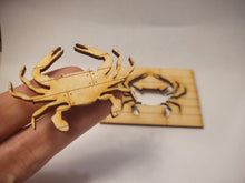 Load image into Gallery viewer, Crab Design – Wooden Cutout Sign

