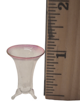 Load image into Gallery viewer, Glass Craft – Handblown Glass Vase with Feet - Pink Top
