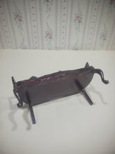 Load image into Gallery viewer, 2pc Set Bench and Side Chair Black Velvet and Mahogany
