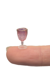 Load image into Gallery viewer, Glass Craft – Handblown Pink Textured Cup with Golden Rim
