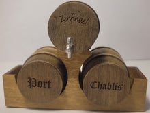 Load image into Gallery viewer, Medium - Zinfandel, Port Wine, Chablis Barrels on Wooden Holder
