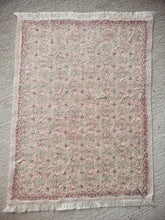 Load image into Gallery viewer, Dollhouse Miniature ~ Petit Point Floral Row Pattern Rug Faded Greens and Pinks - Ursula Sauerberg
