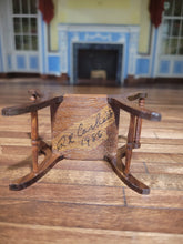 Load image into Gallery viewer, Vintage &#39;86 Wooden Curule Stool - By RL Carlisle
