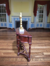 Load image into Gallery viewer, Mahogany Hall Table w/ Clock Decoration
