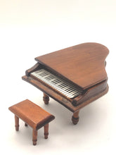 Load image into Gallery viewer, Dollhouse Miniature ~ 1:24 Scale, Shiny Upright Grand Piano
