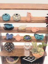 Load image into Gallery viewer, Dollhouse Miniature ~ 1:12 Scale, Wooden Shelf with Southwest Goodies

