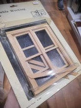 Load image into Gallery viewer, Dollhouse Miniature ~ Slim Double Working Window by Miniature House
