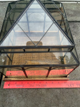 Load image into Gallery viewer, Small Glass Terrarium Roombox on Wooden Platform
