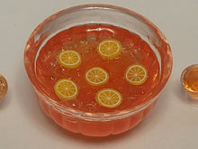 Load image into Gallery viewer, Oranges in Pink Punch Bowl with 8 Glasses
