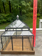 Load image into Gallery viewer, Small Glass Terrarium Roombox on Wooden Platform
