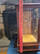 Load image into Gallery viewer, Tall Wooden Doll Case w/ Pull-out Jewelry Box
