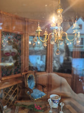 Load image into Gallery viewer, Furnished Handmade Roombox with Gorgeous Flooring and Stained Glass Windows

