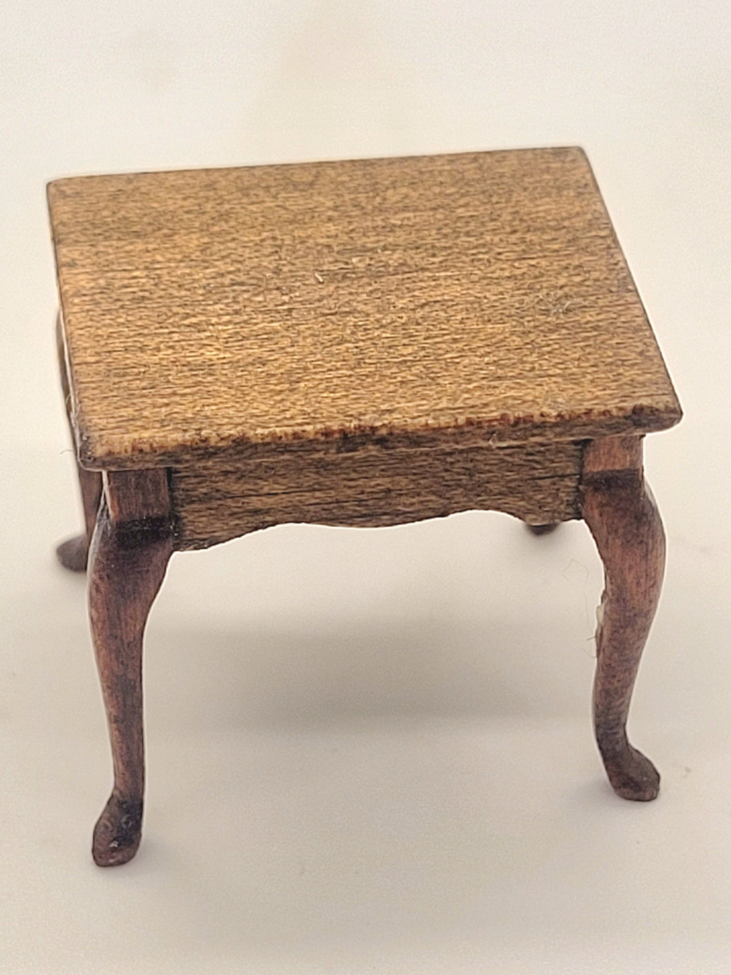 Dollhouse Miniature ~ 1:24 Scale, Vintage Side Wooden Table, Signed S. Hoeltge