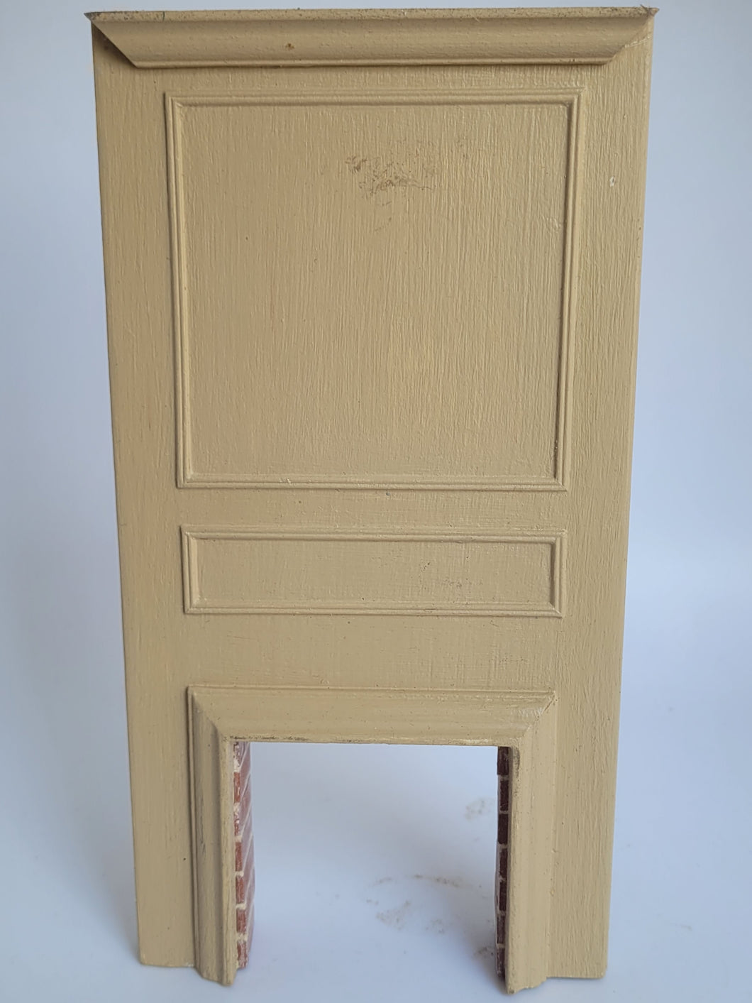 Tall Handmade Fireplace with Brick Accents - Has Marks