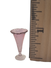 Load image into Gallery viewer, Glass Craft – Handblown Ombre Pink Glass Vase w/ Wavy Edged
