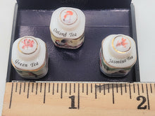 Load image into Gallery viewer, Dollhouse Miniature ~ 1:12 Scale, Three Labeled Tea Jars by Reutter Porcelain
