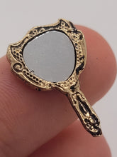 Load image into Gallery viewer, Dollhouse Miniature ~ 1:12 Scale, Reutter Porcelain Metal Mirror and Hair Comb 2pc Set
