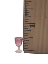 Load image into Gallery viewer, Glass Craft – Handblown Pink Textured Cup with Golden Rim
