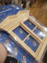 Load image into Gallery viewer, Dollhouse Miniature ~ Double Hooded Victorian Non-working Window - Classics by Handley
