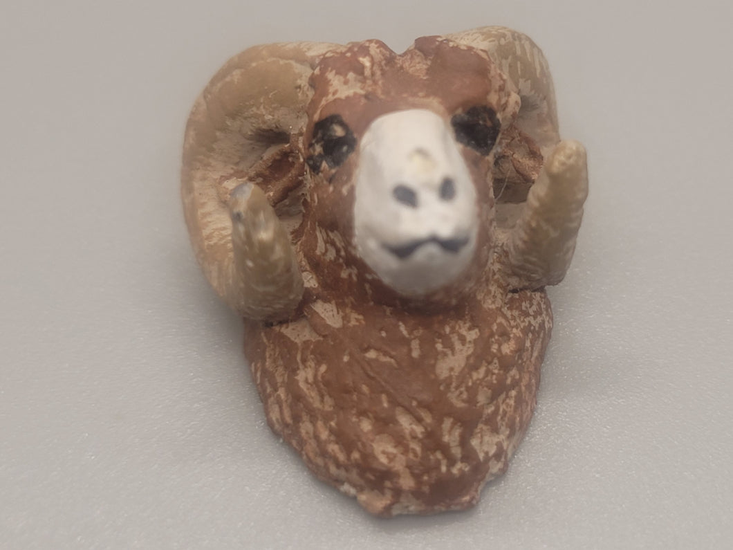 Metal Painted Ram Head