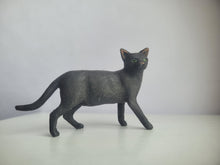 Load image into Gallery viewer, Black cat with Green Eyes Standing - by Karl Blindheim
