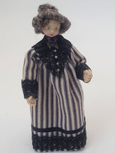 Load image into Gallery viewer, Handmade Grandma Doll in Victorian Striped Dress
