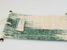 Load image into Gallery viewer, Dollhouse Miniature ~ ½&quot; Scale, Green and Beige Hammock with Pillow
