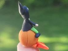Load image into Gallery viewer, Witch and Pumpkin Made of Clay
