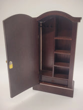 Load image into Gallery viewer, Mahogany Bed with Wardrobe &amp; Blue Chair Set
