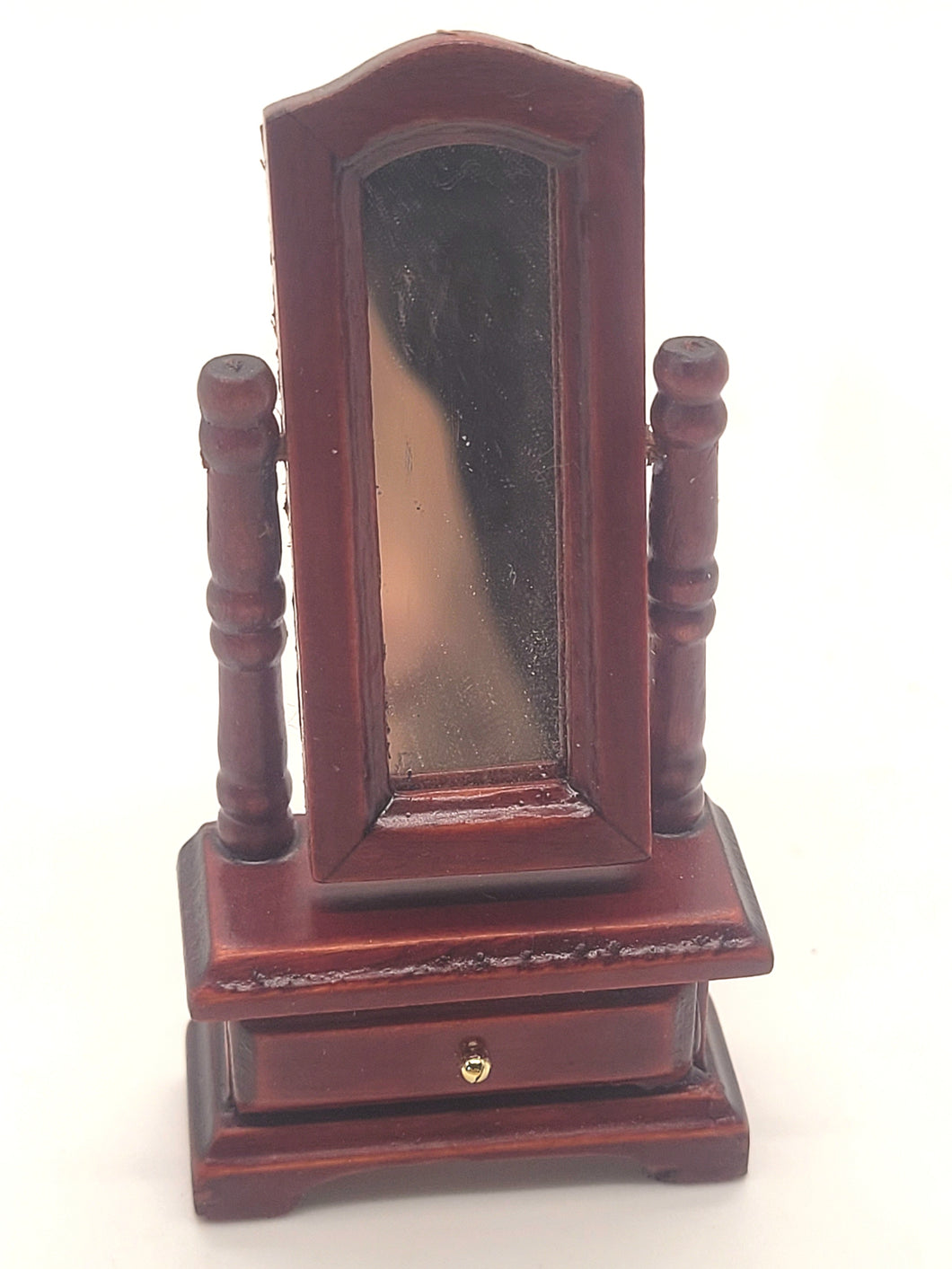 Dollhouse Miniature ~ 1:24 Scale, Body Mirror with Functional Drawer