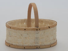 Load image into Gallery viewer, Al Chandronnait – Oval White and Rattan Basket
