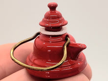 Load image into Gallery viewer, Dollhouse Miniature ~ Dora Kuhn Red Kettle
