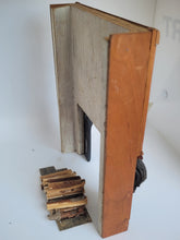 Load image into Gallery viewer, Large Wooden Fireplace &amp; Mirror Mantle with Logs (As Is)
