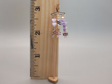 Load image into Gallery viewer, Purple Ribbons and Barrettes for Little Girl on Wooden Display – by Cheryl Warder
