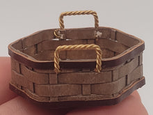 Load image into Gallery viewer, Al Chandronnait – Hexagon Woven Basket with Metal Handles
