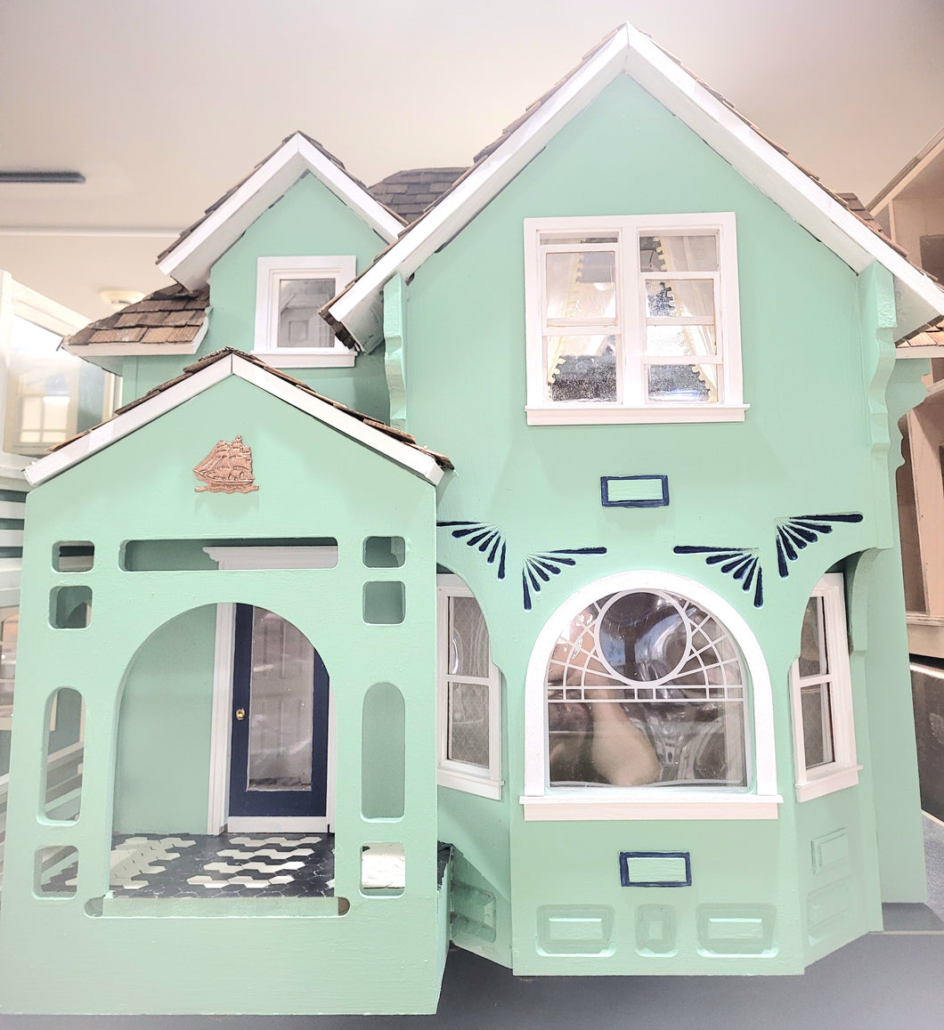 Green Cottage Dollhouse - Pre-Owned