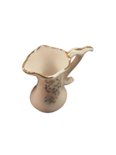Load image into Gallery viewer, Glazed Porcelain Pitcher with Handpainted Flowers *HAS CHIP*
