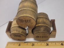 Load image into Gallery viewer, Triple Beer Barrel on Wood Display Stand
